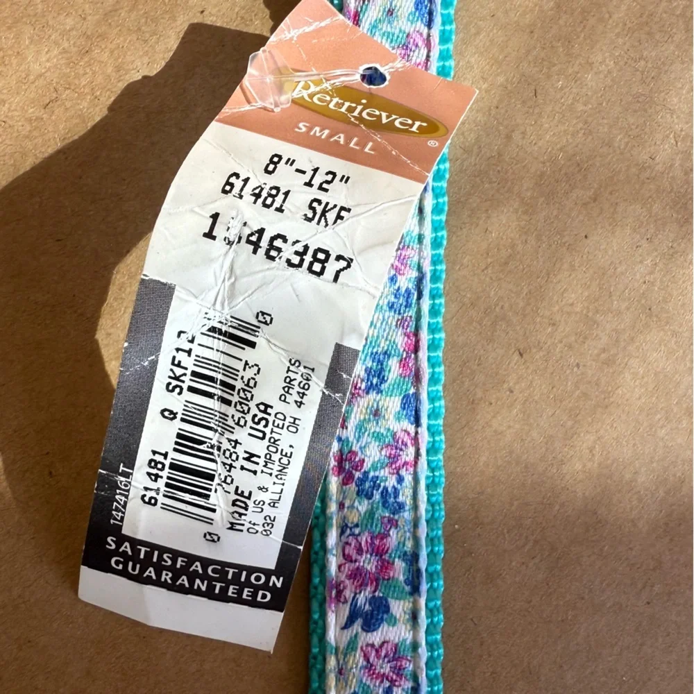 Floral Satin Adjustable XS Small Dog Puppy Collar, Chihuahua Terrier Dachshund